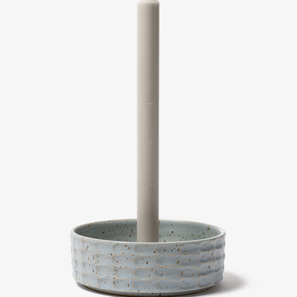 Large light blue candle holder 