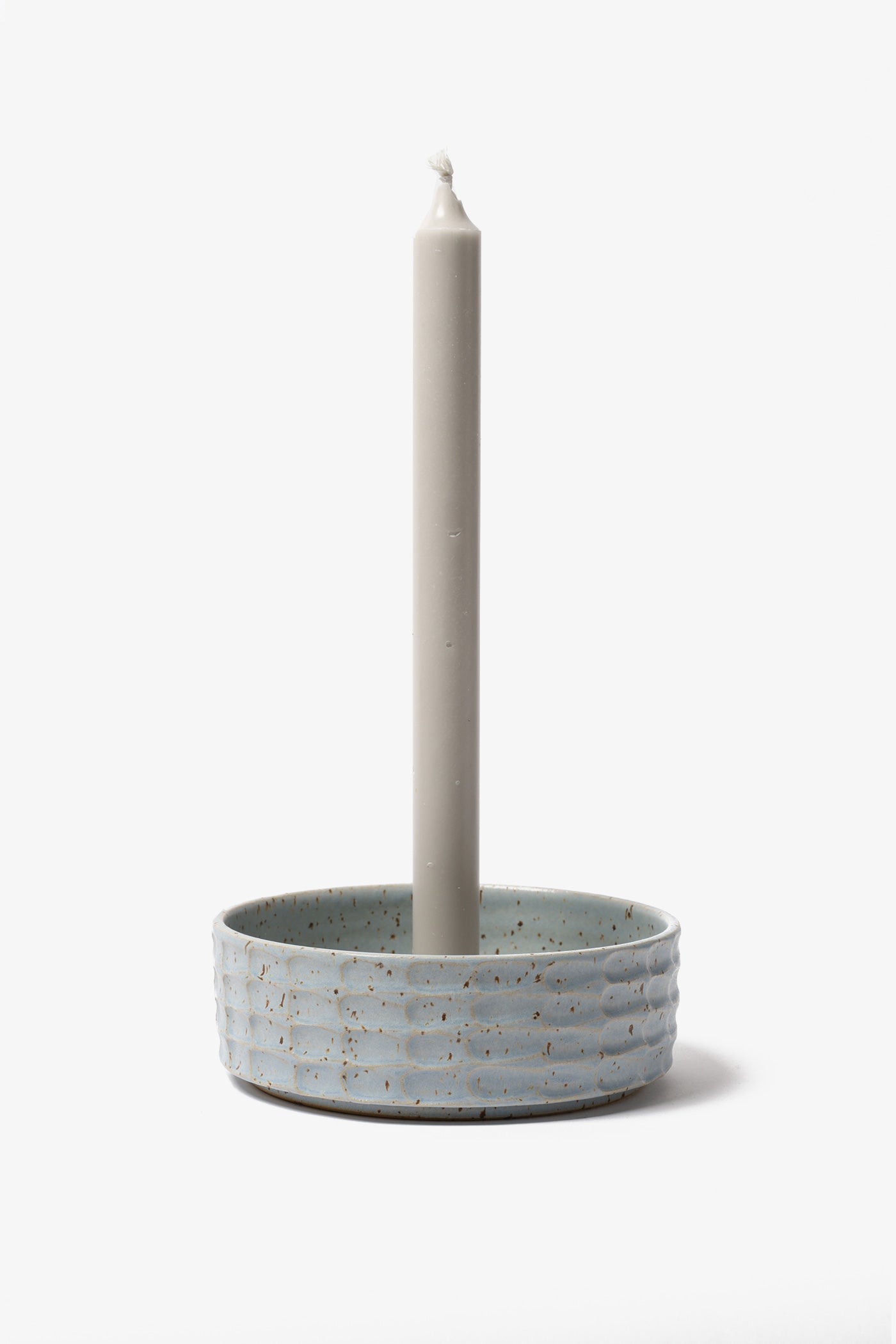 Large light blue candle holder 