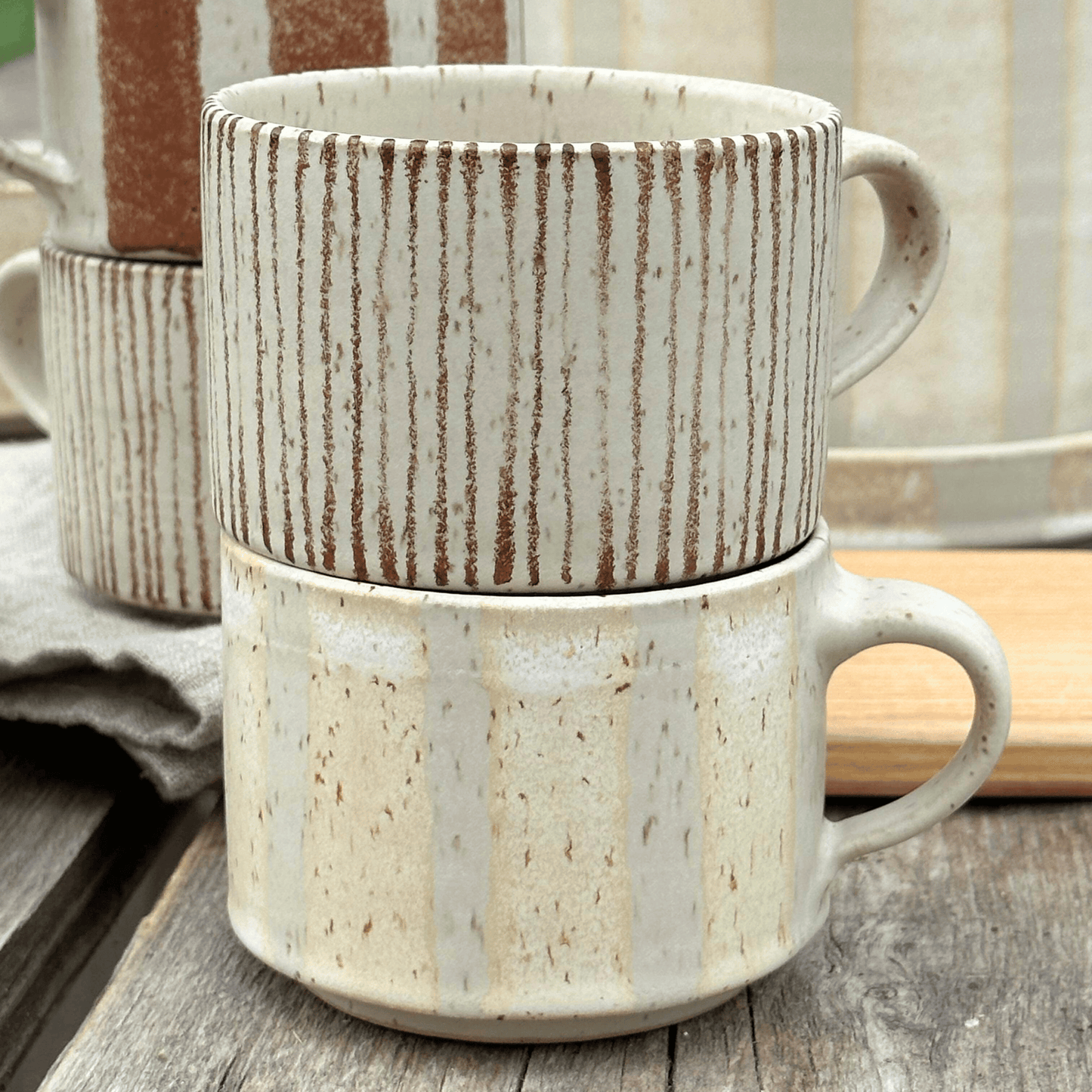 Espresso Cup finely striped